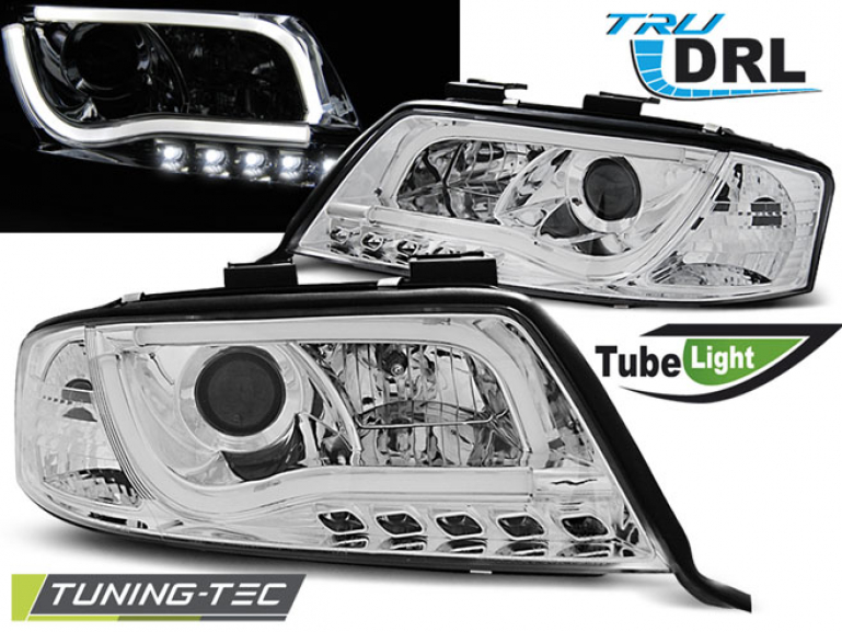 LED Tagfahrlicht Scheinwerfer für Audi A6 4B 01-04 chrom LTI