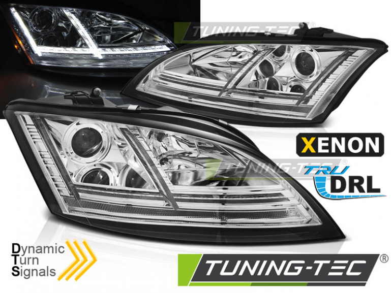 XENON LED Tagfahrlicht Scheinwerfer für Audi TT 8J 06-10 chrom
