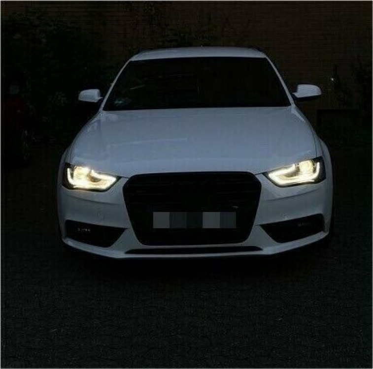 LED Tagfahrlicht Scheinwerfer für Audi A4 B8 Facelift 12-15 schwarz