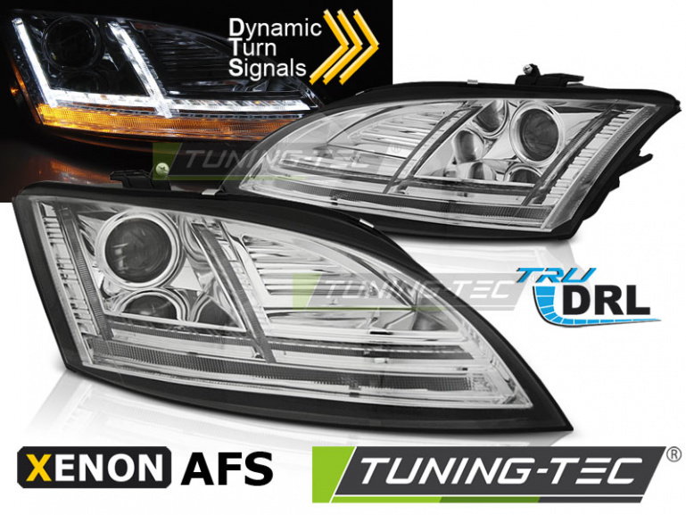 XENON LED Tagfahrlicht Scheinwerfer für Audi TT 8J 10-14 chrom mit Kurvenlicht