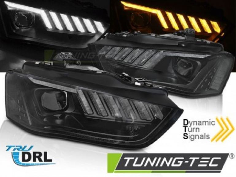 Upgrade Design LED Tagfahrlicht Scheinwerfer für Audi A4 B8 Lim./Avant 12-15 schwarz dynamisch
