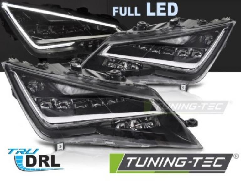 VOLL LED Upgrade Design Scheinwerfer Set passend für Seat Leon (III) 5F 12-16 schwarz