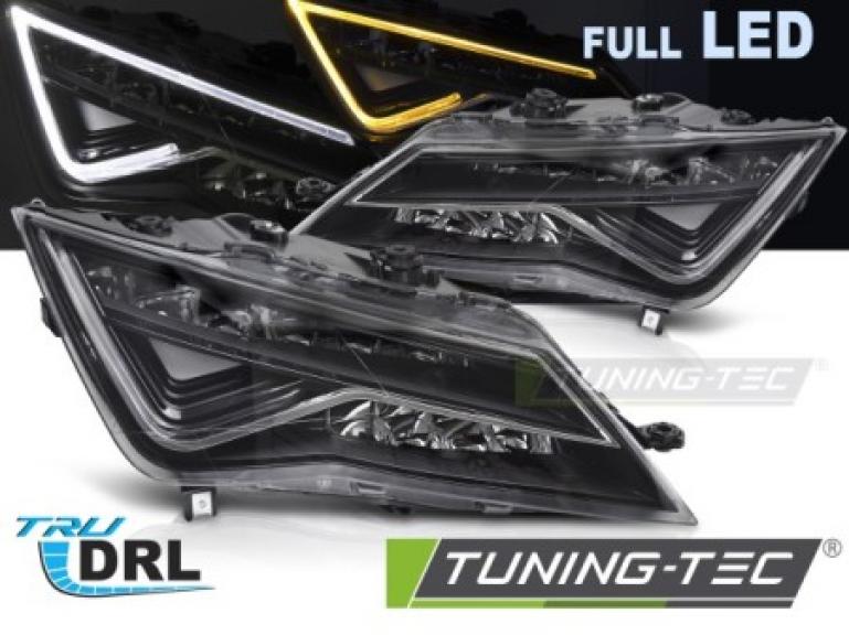VOLL LED Upgrade Design Scheinwerfer Set passend für Seat Leon (III) 5F 12-16 schwarz