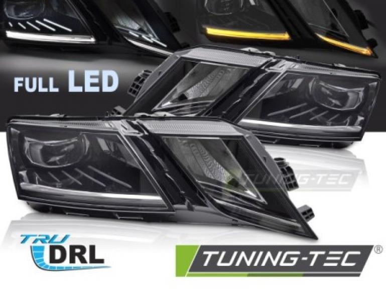 VOLL LED Upgrade Design Scheinwerfer Set passend für Skoda Octavia III (5E) Facelift 16-21 schwarz/chrom