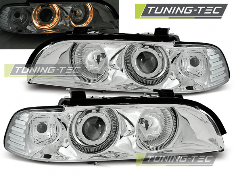 Upgrade Design Angel Eyes Scheinwerfer für BMW 5er E39 95-03 chrom