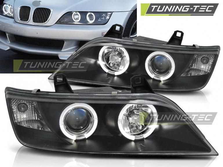 LED Angel Eyes Scheinwerfer für BMW Z3 96-02 schwarz