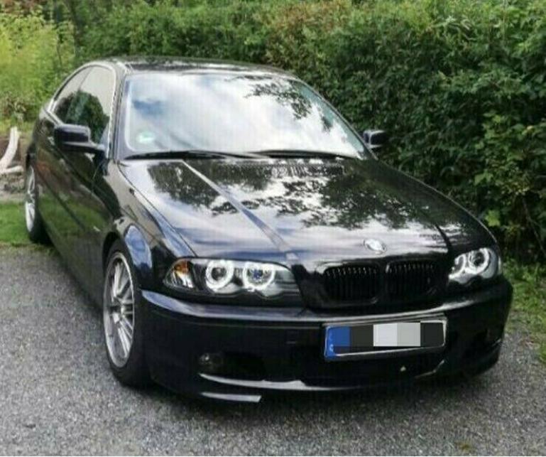 CCFL Angel Eyes Scheinwerfer Set inkl. Blinker für BMW 3er E46 Coupe / Cabrio 98-01 schwarz Set