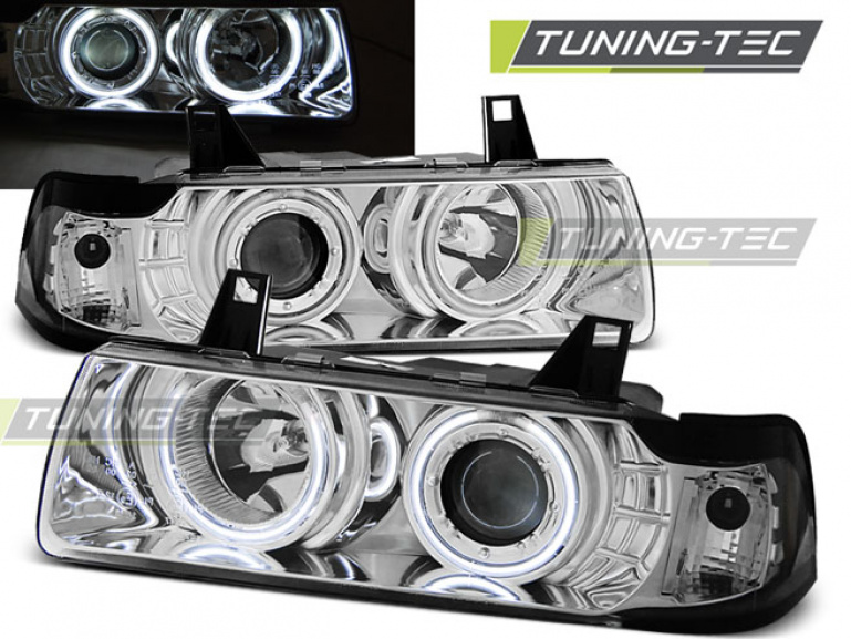 CCFL Angel Eyes Scheinwerfer für BMW 3er E36 90-99 chrom