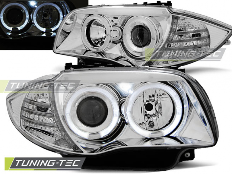 LED Seitenblinker Blinker Chrome Silber Design passend für BMW 1er E87  2004-2013 E-Prüfzeichen