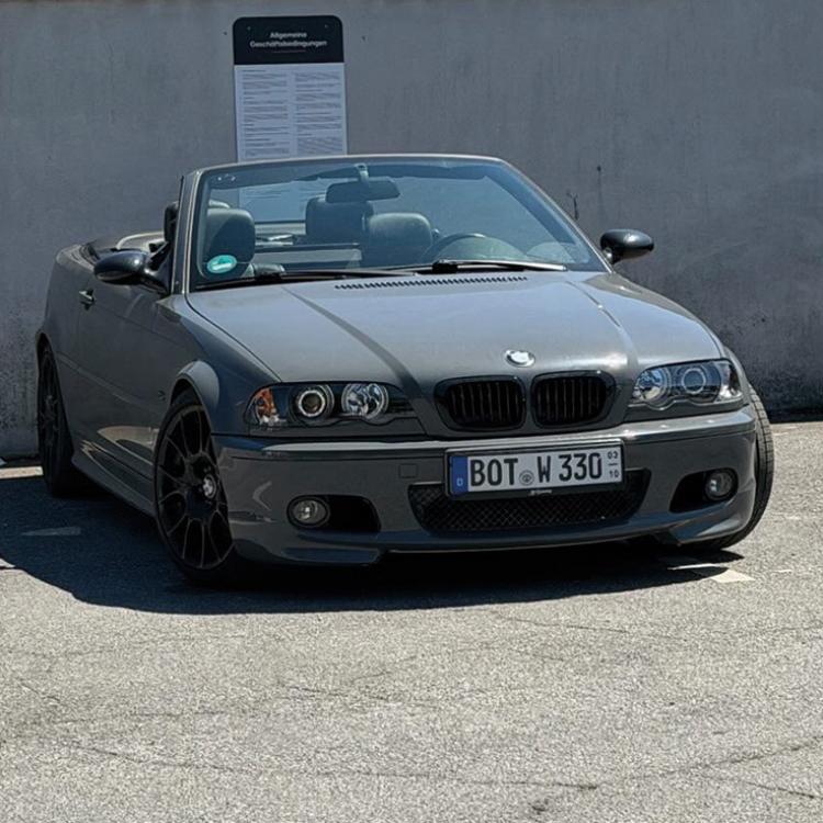 Preview: LED Angel Eyes Scheinwerfer passend für BMW 3er E46 Coupe / Cabrio 99-03 schwarz Set