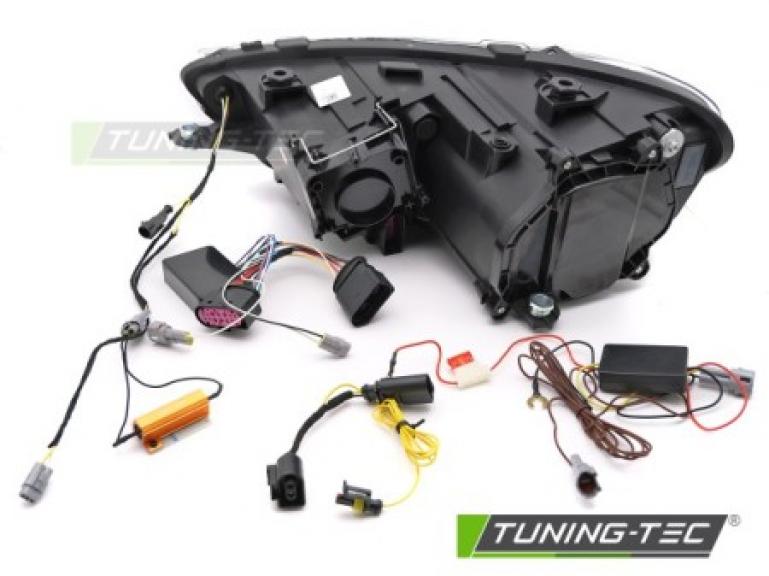 Preview: VOLL LED Tagfahrlicht Scheinwerfer Set für VW Scirocco III (3) 08-14 schwarz