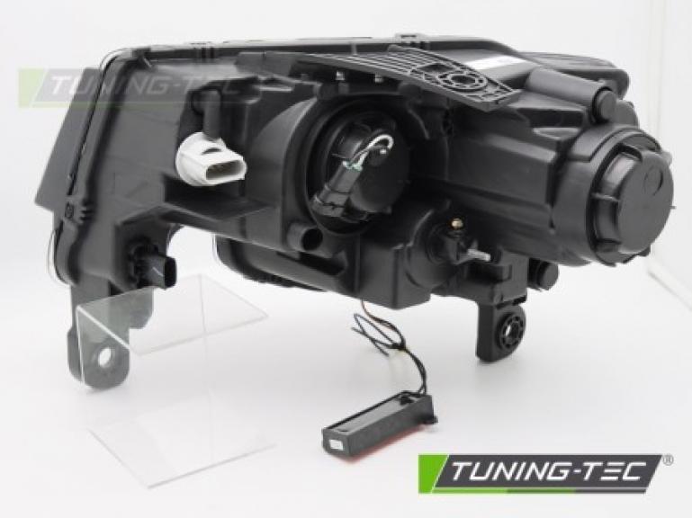 LED Tagfahrlicht Design Scheinwerfer Set für Jeep Grand Cherokee WK2 16-21 schwarz