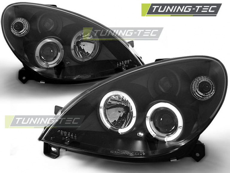 LED Angel Eyes Scheinwerfer für Citroen Xsara 00-04 schwarz