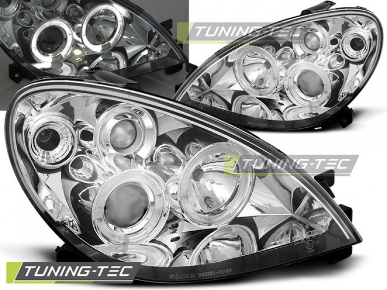 LED Angel Eyes Scheinwerfer für Citroen Xsara 00-04 chrom