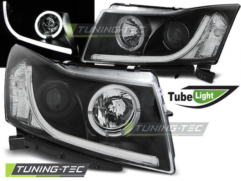 LED Tagfahrlicht Design Scheinwerfer für Chevrolet Cruze 09-12 schwarz LTI
