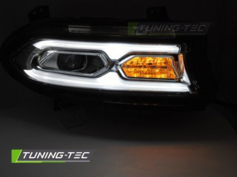VOLL LED Tagfahrlicht Scheinwerfer Set für Dodge Charger 14-23 chrom