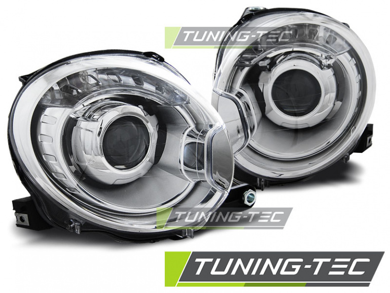 Upgrade Scheinwerfer für Fiat 500 07-15 chrom