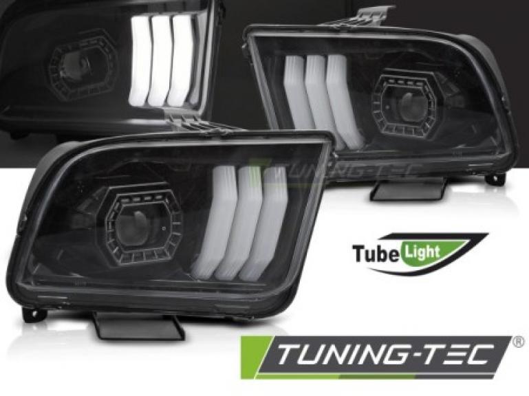 LED Tagfahrlicht Design Scheinwerfer für Ford Mustang IV 04-09 schwarz