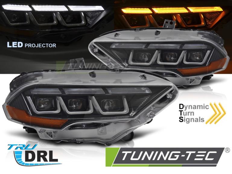 VOLL LED Tagfahrlicht Scheinwerfer Set für Ford Mustang 18-21 schwarz