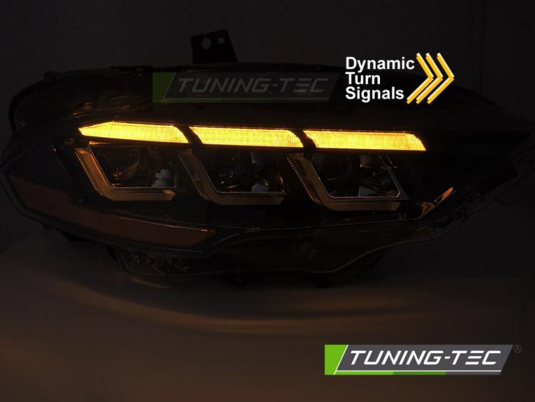 Preview: VOLL LED Upgrade Design Tagfahrlicht Scheinwerfer Set für Ford Mustang 18-22 schwarz mit dyn. Blinker & Willkommensfunktion