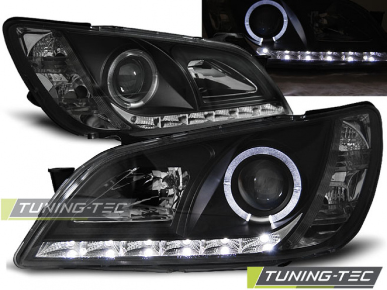 LED Tagfahrlicht Design Scheinwerfer für Lexus IS 01-05 schwarz