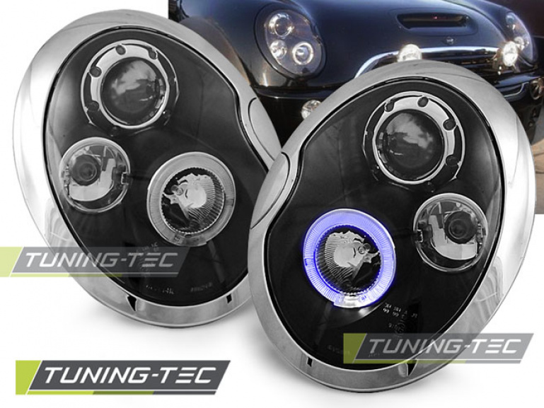 LED Angel Eyes Scheinwerfer für Mini (R53/R54) 01-06 schwarz