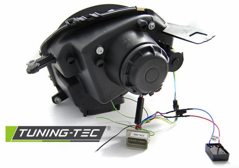 LED Tagfahrlicht Design Scheinwerfer für Mini Cooper R55/R56/R57 06-14 schwarz mit LED Blinker LTI