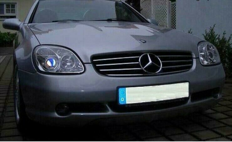 LED Angel Eyes Scheinwerfer für Mercedes Benz SLK R170 96-04 chrom