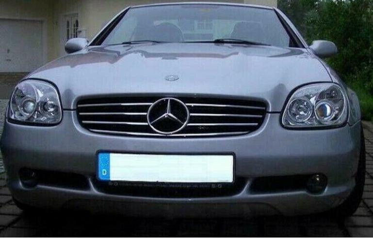 LED Angel Eyes Scheinwerfer für Mercedes Benz SLK R170 96-04 chrom