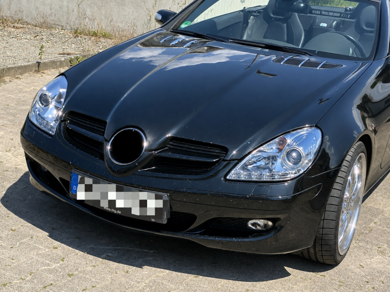 Preview: LED Tagfahrlicht Design Scheinwerfer für Mercedes Benz SLK R171 04-11 chrom