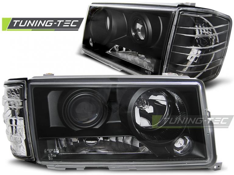 Upgrade Klarglas Scheinwerfer für Mercedes Benz 190 W201 82-93 schwarz