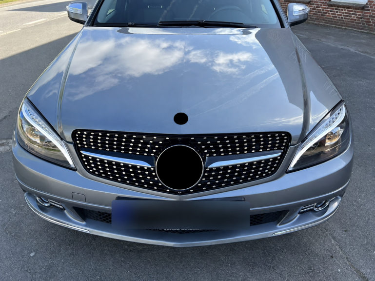 Preview: LED Tagfahrlicht Design Scheinwerfer für Mercedes Benz C-Klasse W204 07-10 schwarz LTI