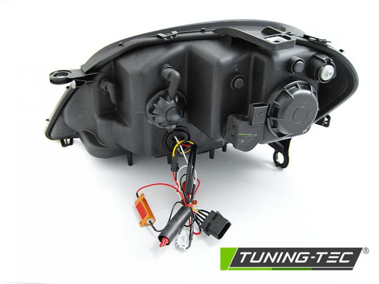 LED Tagfahrlicht Design Scheinwerfer für Mercedes Benz ML W164 09-11 Facelift chrom mit dynamischem LED Blinker