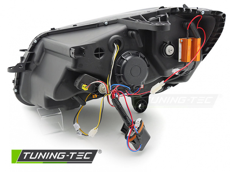Upgrade LED Tagfahrlicht Scheinwerfer für Mercedes Benz C-Klasse W205 14-18 schwarz mit dyn. Blinker