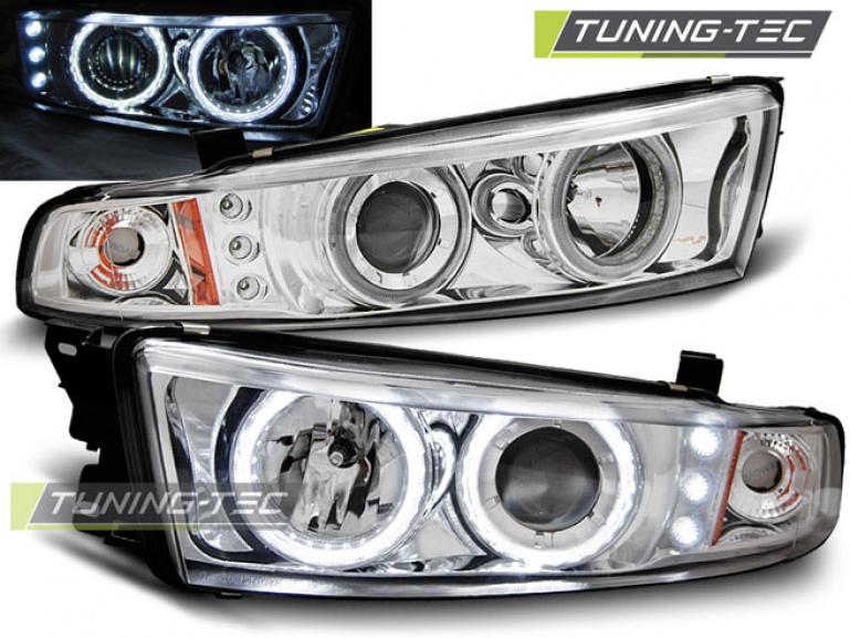 CCFL Angel Eyes Scheinwerfer für Mitsubishi Galant EA0 96-06 chrom