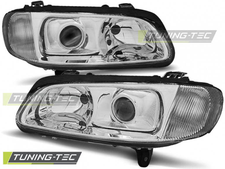 Upgrade Klarglas Xenon Design Scheinwerfer für Opel Omega B 94-99 chrom