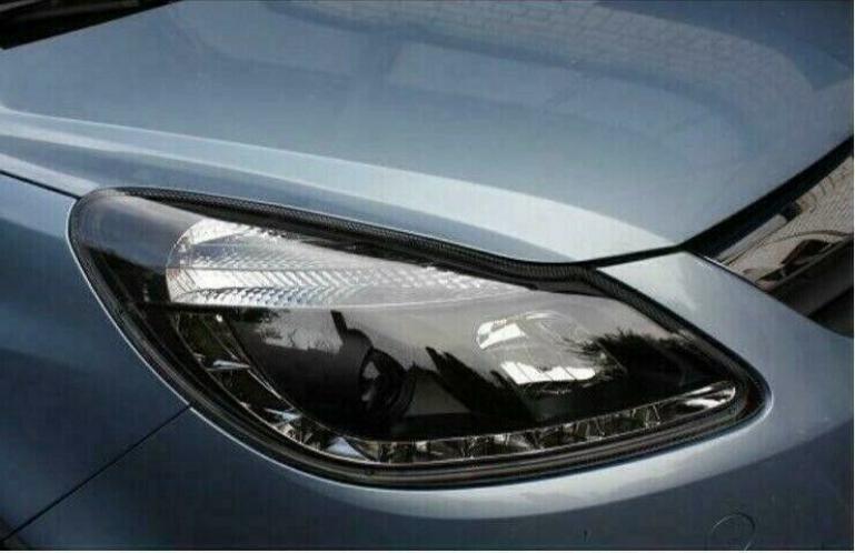 Scheinwerfer Set schwarz für Opel Corsa D 11+ Facelift Lightbar Led  Tagfahrlicht