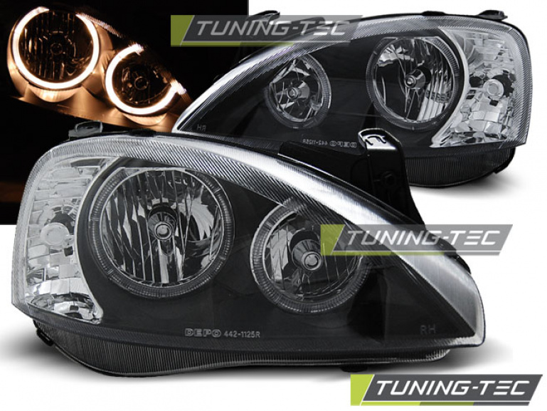 Upgrade Design Angel Eyes Scheinwerfer für Opel Corsa C 00-06 schwarz