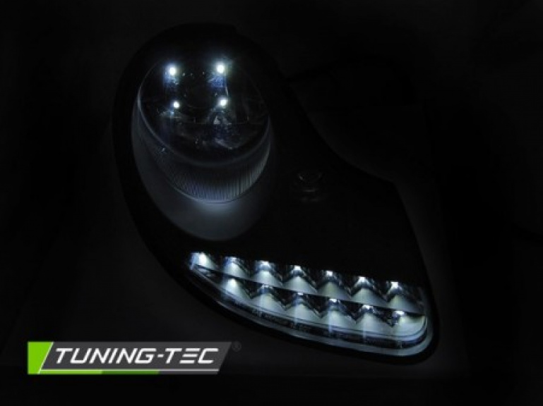 BLACKLINE LED Tagfahrlicht Design Scheinwerfer für Porsche Boxster 986 / 911 996 96-04 schwarz matt