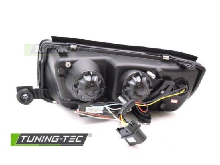 Preview: LED Tagfahrlicht Upgrade Design Scheinwerfer Set passend für Skoda Fabia 1 99-08 chrom