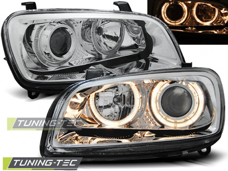 Upgrade Design Angel Eyes Scheinwerfer für Toyota RAV4 94-00 chrom