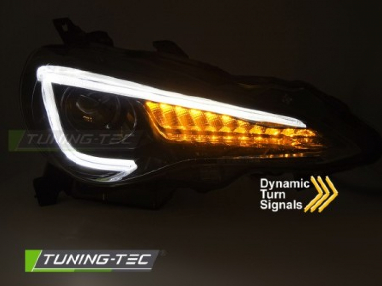 Upgrade Design LED Tagfahrlicht Scheinwerfer Set für Toyota GT86 12-21 schwarz mit dyn. Blinker