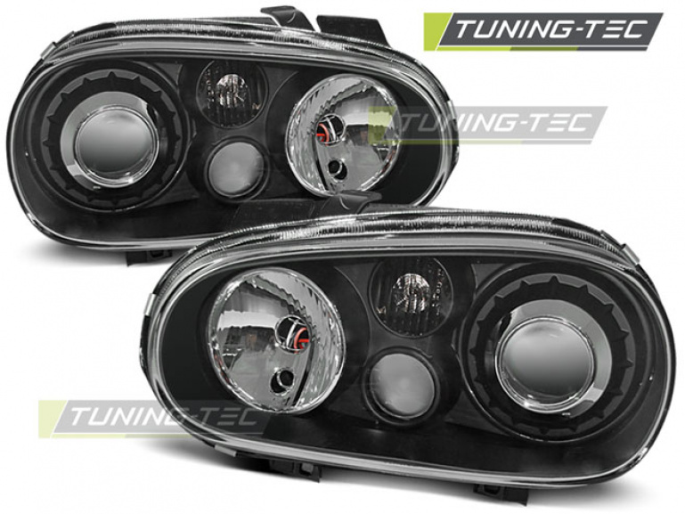 Upgrade R32 Design Klarglas Scheinwerfer für VW Golf 4 97-03 schwarz
