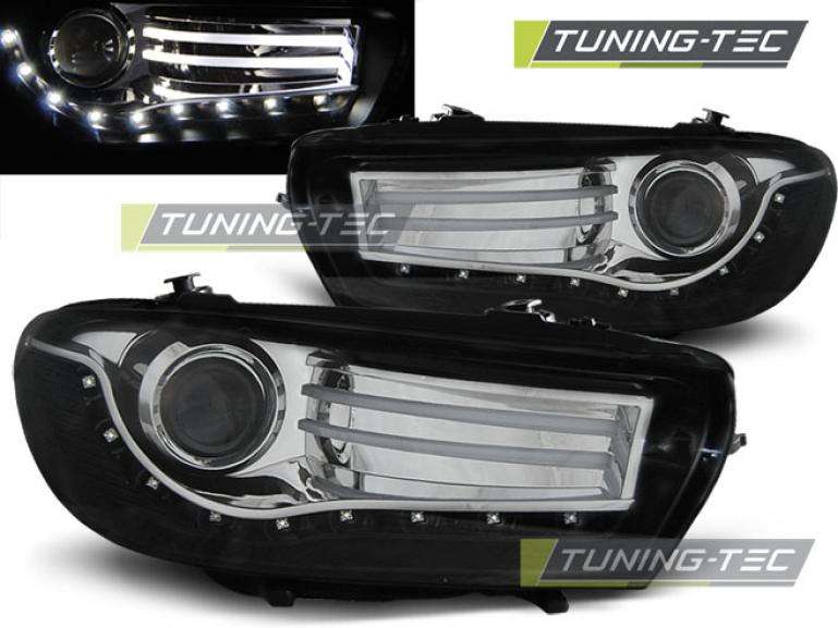 LED Tagfahrlicht Design Scheinwerfer für VW Scirocco 3 08-14 schwarz