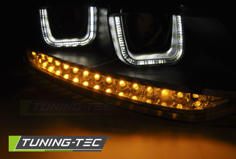 LED WELCOME LIGHT Tagfahrlicht Scheinwerfer für VW Polo 6R 09-14 schwarz mit dynamischen Blinker