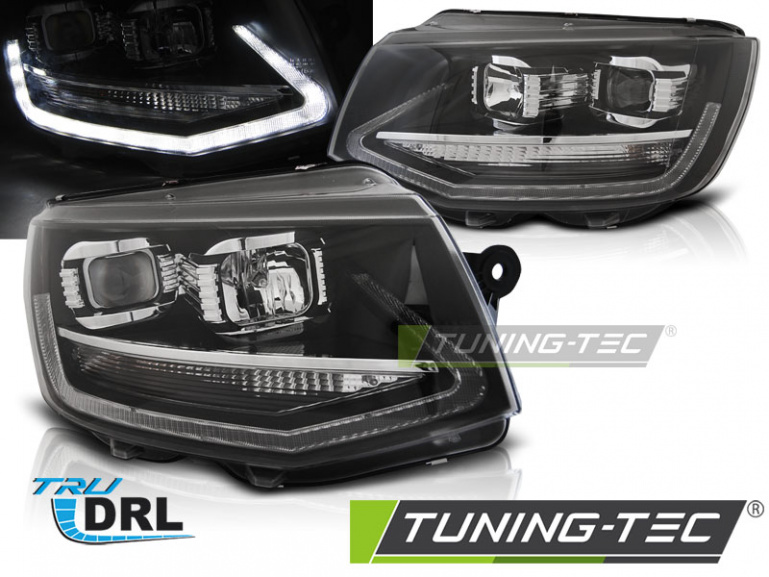 LED Tagfahrlicht Scheinwerfer für VW T6 15-19 schwarz