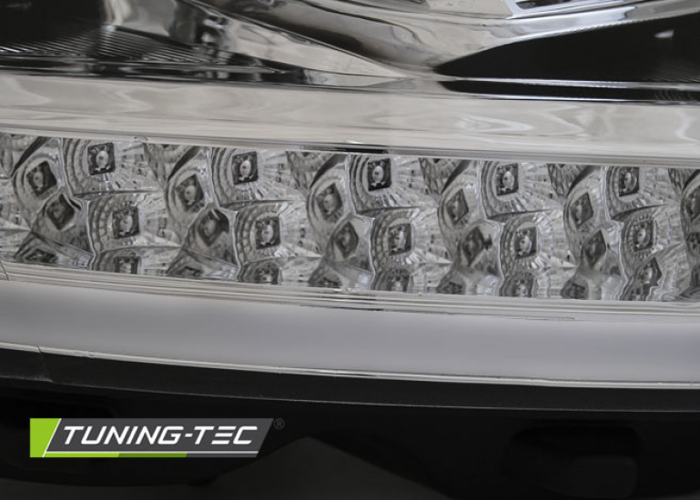 LED Tagfahrlicht Scheinwerfer für VW T6 15-19 chrom mit LED Blinker