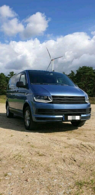 LED Tagfahrlicht Scheinwerfer für VW T6 15-19 schwarz mit LED Blinker