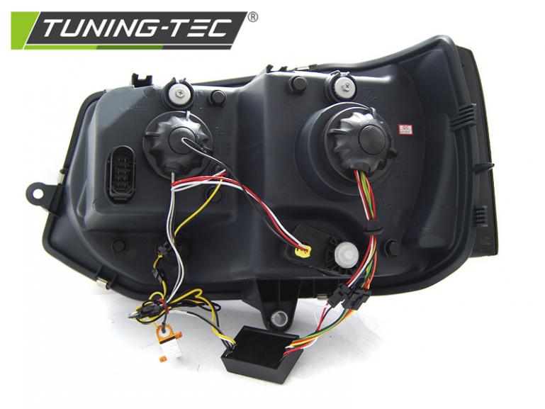 LED Tagfahrlicht Scheinwerfer für VW T5 GP (Facelift) 10-15 chrom mit dynamischem LED Blinker
