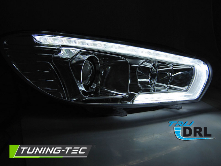 LED Tagfahrlicht Scheinwerfer für VW Scirocco III 08-14 chrom dynamisch